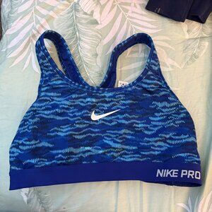 Nike Pro blue sports bra - women's size medium
